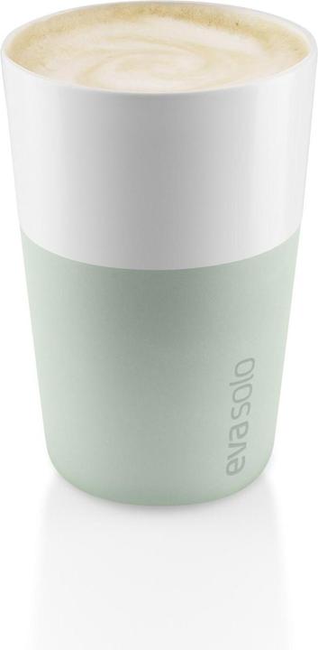 Actual product image Eva Solo Latte Macchiato Cup 360 ml, 2 pieces, Green/White (360 ml, 2 x)