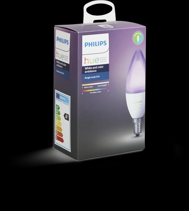 Immagine prodotto Philips Tonalità di bianco e colore Espansione dell'ambiente (E14, 6.50 W, 470 lm, 1 x, G)