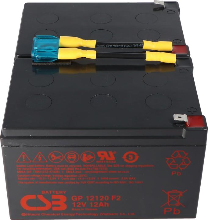 Actual product image CSB Akku passend für APC Ersatzbatterie Nr. 6 APC-RBC6, SCD6 Ersatzbatterie vormontiert mit Kabel un