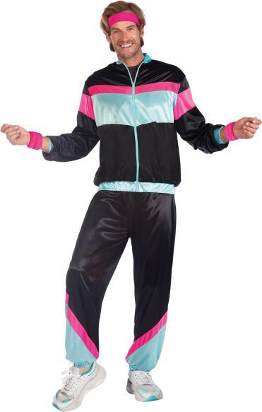 Produktbild Amscan Erwachsenenkostüm 80s Shell Suit schwarz Grösse Sta (M)