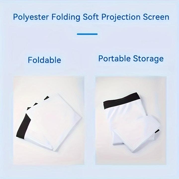 Image du produit PhoneLook Écran de projection double face 16:9 avec tissu doux facile à nettoyer et à repasser (60 pouces, 152 (60", 16:9)