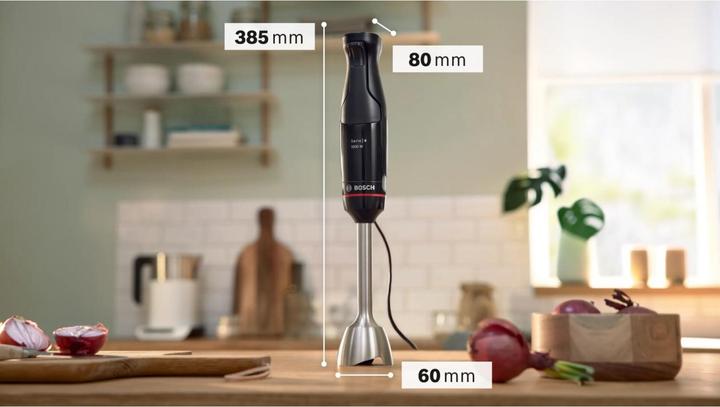 Actual product image Bosch Hausgeräte Series 4, Hand Blender, ErgoMaster, 1000 W, Black, anthracite, MSM4B6V2 (EU plug)