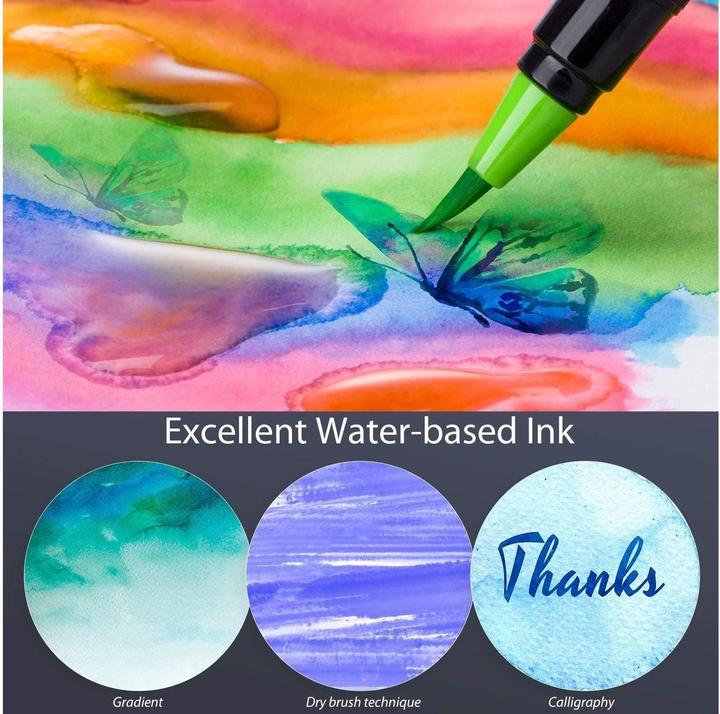 Produktbild Ohuhu Aquarell-Pinselstifte (Mehrfarbig, 24 x)