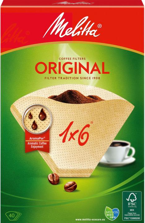 Melitta Filtertüten Original 1x6 / 40 Stück