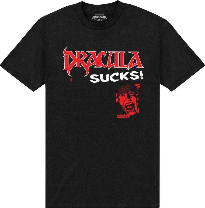 Horror Line Unisex Adult Dracula Sucks T-Shirt (L)