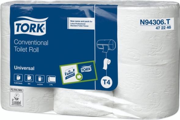 Actual product image Lotus Toilet paper Tork Universal T4 2-ply natural 472246 42Rolls/carton - (42 rolls per carton)