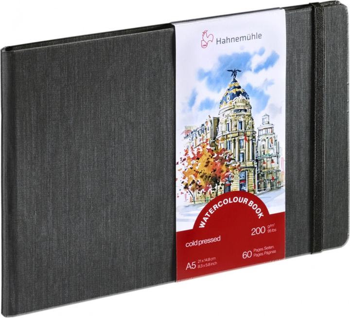 Actual product image Hahnemühle Sketchbook Watercolour Book (A5, Plain, Hardcover)