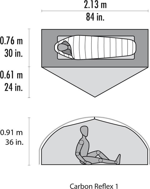Produktbild Msr Carbon Reflex 1 (Tunnelzelt, 0.79 kg, 1 Person)