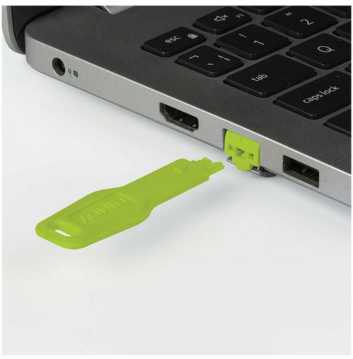 Actual product image Lindy Key for RJ45 port lock green (47893)