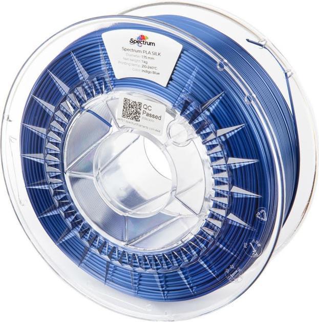 Immagine prodotto Filamento PLA SILK blu indaco 1,0kg 1,75mm (PLA, 1.75 mm, 1000 g, Blu)