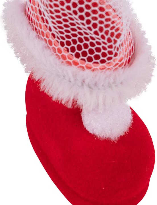 Actual product image Idena Santa boot red flocked 3,2x5,7x5cm