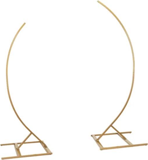 Image du produit Partydeco Support avec 2 demi-arcs, 200cm et 180cm - Set, Or