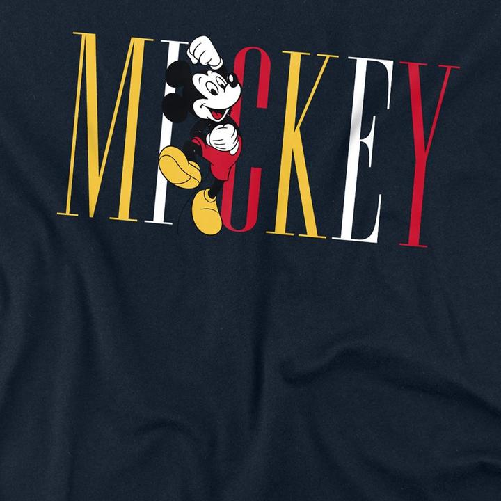Actual product image Disney Unisex Adult Mickey Mouse Multicolour Name T-Shirt (L)