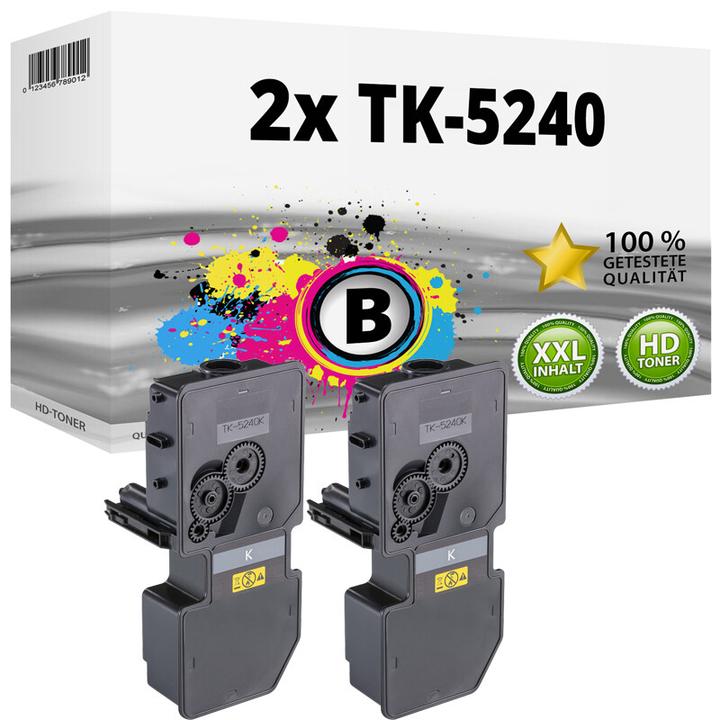 Druckfuxx 2x XXL TONER TK-5240K für Kyocera Ecosys M5526cdn M5526cdw P5026cdn P5