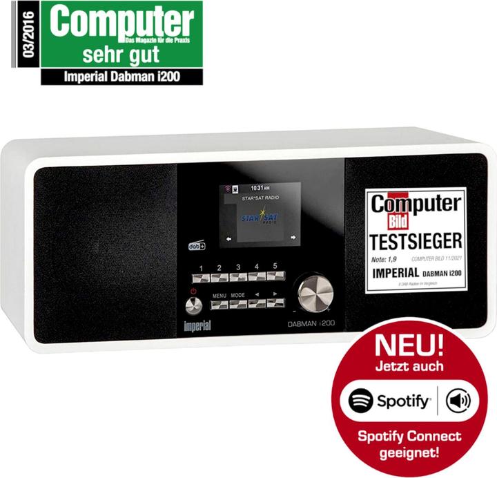 Image du produit Imperial Dabman i200 (Webradio, DAB+ DAB, FM, VHF, WiFi)