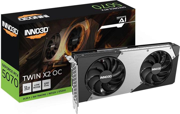 Actual product image Inno3D GeForce RTX 5070 Twin X2 OC (12 GB)