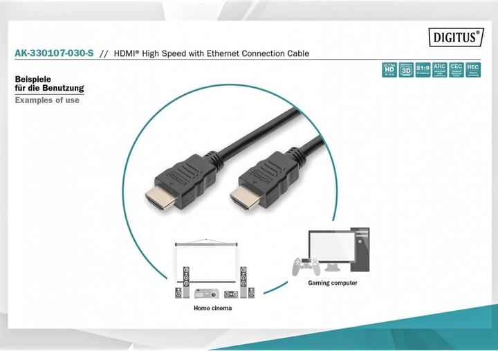 Actual product image Digitus HDMI (Typ A) — HDMI (Typ A) (3 m, HDMI)