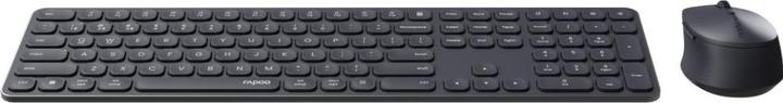 Actual product image Rapoo Wireless multi-mode desk set 9810M, QWERTZ, dark grey (00228039) (DE, Wireless)
