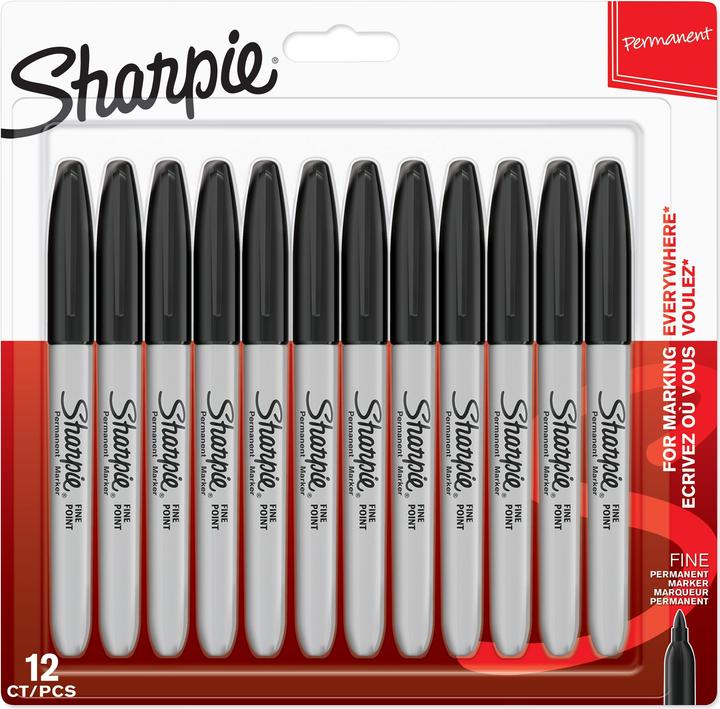 Produktbild Sharpie Rundspitze fein (Schwarz, 0.90 mm, 12 x)