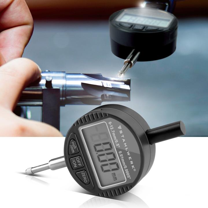 Produktbild Stahlwerk Digitale Messuhr mit 0-12,7 mm (0,5") Messbereich Millimeter und Zoll (1.27 cm)
