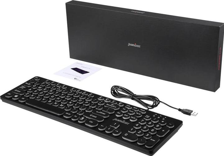 Immagine prodotto Perixx PERIBOARD-317 R DE B Tastiera cablata tedesca, QWERTZ Nero Beleu (DE, Cablato)