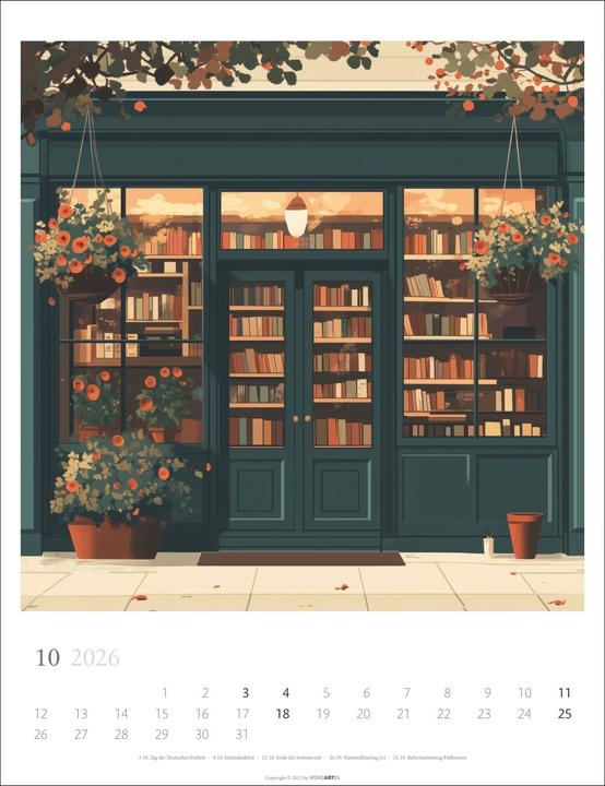 Actual product image Book Love Kalender 2026 (30 x 39 cm, German)