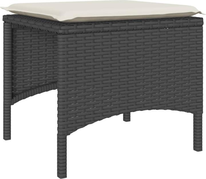 Produktbild VidaXL Gartensofa 2-Sitzer mit Tisch und Hockern