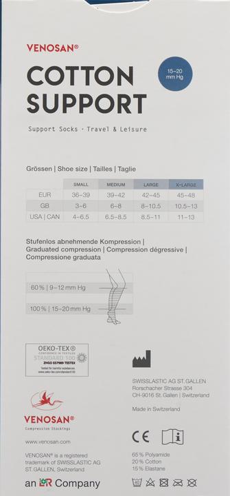 Produktbild Venosan COTTON SUPPORT Socks A-D S wood (S)