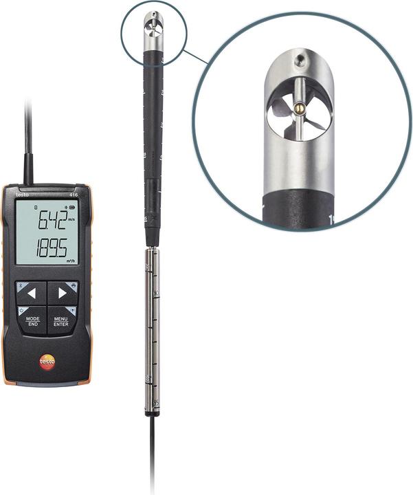 Actual product image Testo 416 Anemometer 0.6 to 40 m/s