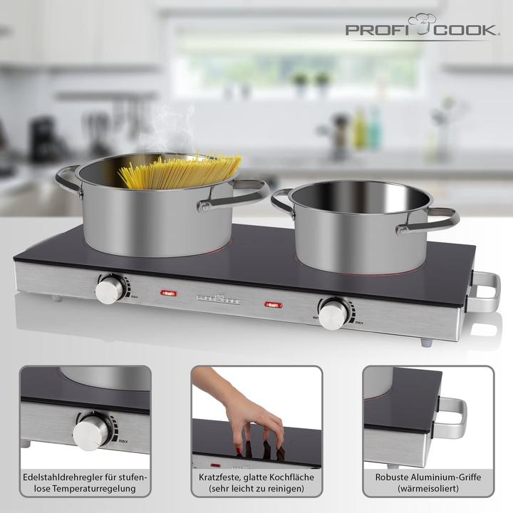 Productafbeelding Nenurodyta Proficook elektrisch fornuis PC-DKP 1211 2 branders 2800W