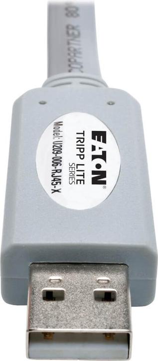 Image du produit Eaton USB-A to RJ45 Serial Rollover Cable M/M Cisco Compatible 250 Kbps 6 ft. 1.83 m grey (USB-A, 1 Ports)