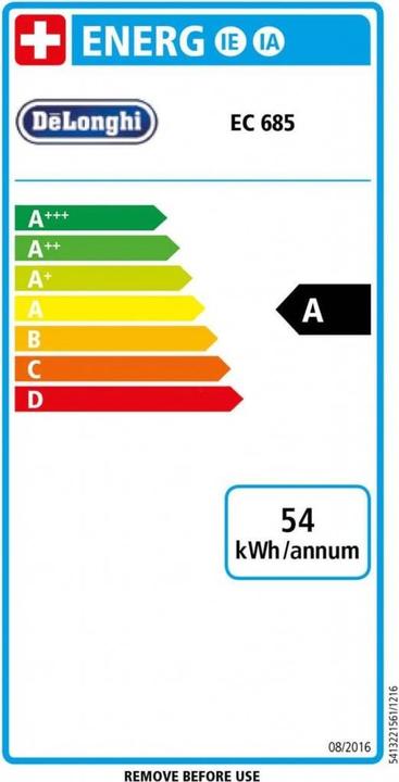 Etichetta energetica De'Longhi Dedica