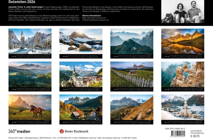 Image du produit Dolomiten Premiumkalender 2026 (50 x 35 cm, Allemand)