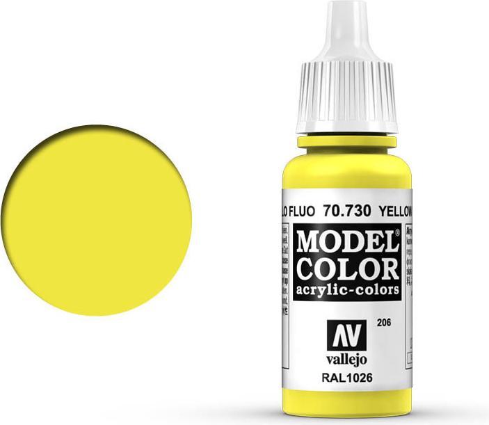 Immagine prodotto Vallejo VAL-70.730 - Vernice acrilica Model Color - Giallo fluorescente, 17 ml (Giallo fluorescente, 17 ml)