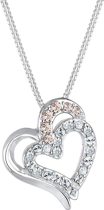 Produktbild Elli mit Herz-Anhäger verziert mit Kristallen (Sterling Silber, 45 cm)