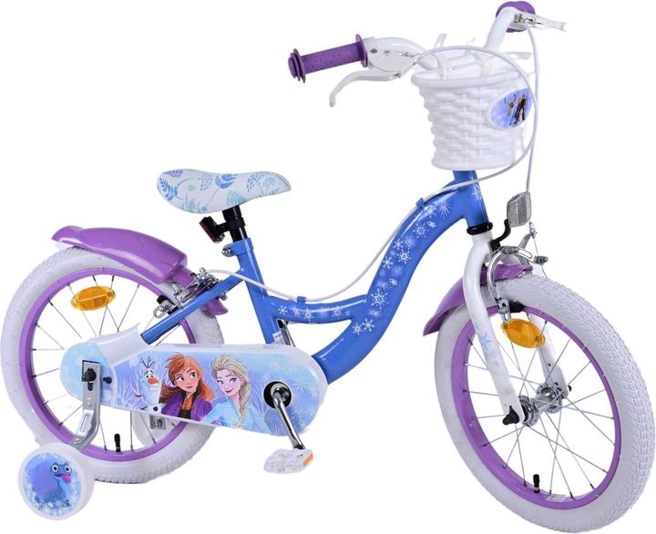 Produktbild Disney Frozen 2 16-Zoll-Kinderfahrrad Blau/Lila - Sicherheit, Spass und Stil in einem! (16")