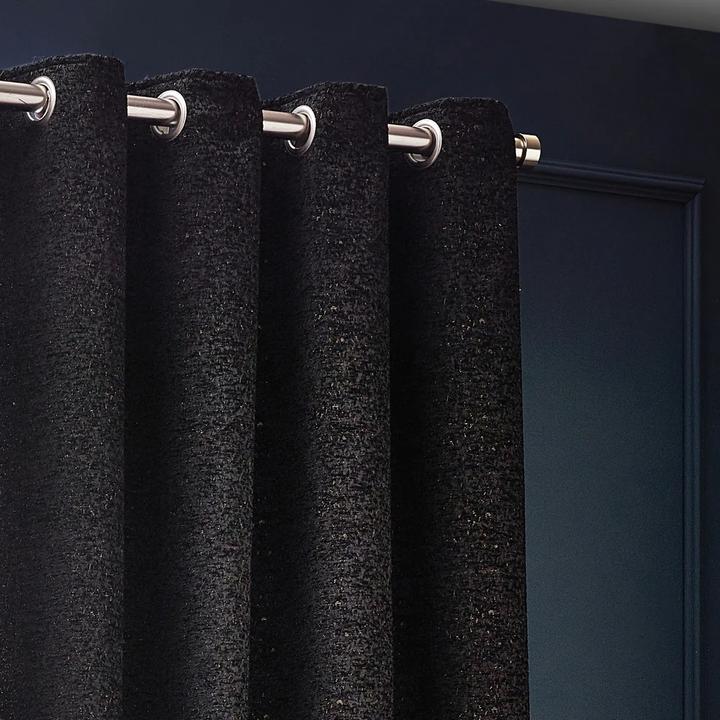 Actual product image New Galaxy Chenille Eyelet Curtains (168 x 137 cm)