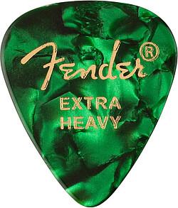 Fender 351 Picks, XHeavy Green Moto 12 (12 x)
