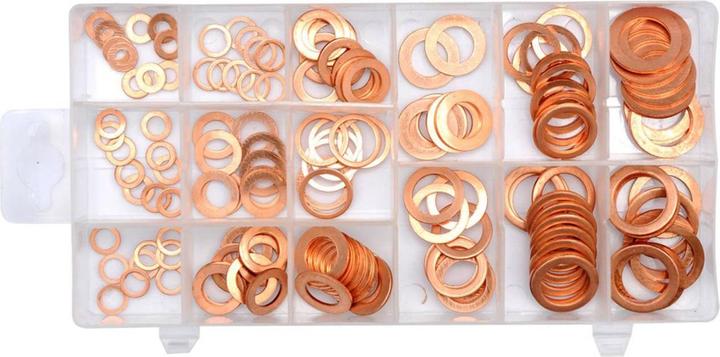 Produktbild Yato Profi Kupfer O Ring Set, 95 Stück in Sortiments-Kasten, runde Ausführung, 8,4 – 20,2 mm, für hö