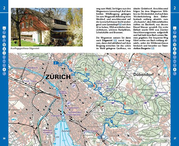 Actual product image Zürich Zürichsee Wanderführer (German, Francis Wille, Hallwag Kümmerly+Frey AG, 2023)