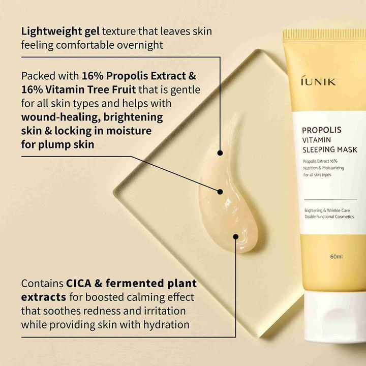 Produktbild iUNIK Propolis Vitamin Sleeping Mask (60 ml)