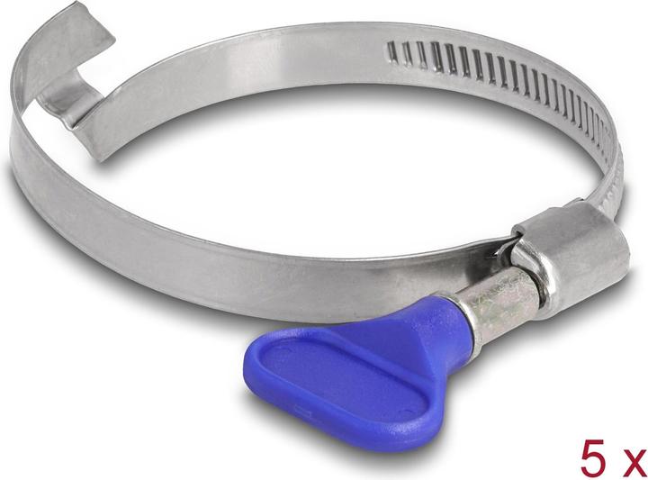 Delock Fascetta stringitubo inox 400 con ponte a sinistra e dado ad alette 50