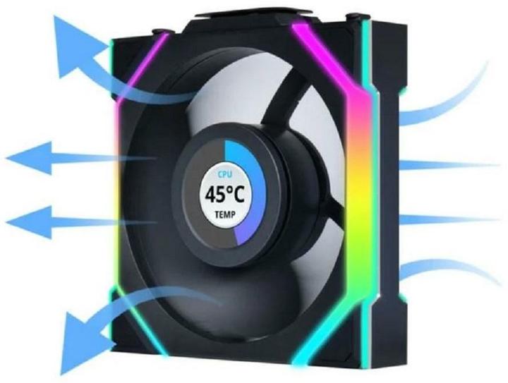 Immagine prodotto Lian-Li UNI FAN SL Ventola LCD wireless, ARGB, PWM, confezione da 3 pezzi con controller - lama invertita (120 mm, 3 x)