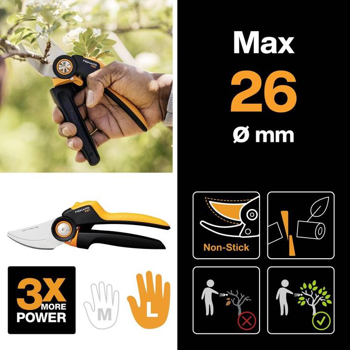 Actual product image Fiskars X-series bypass garden shears L P961