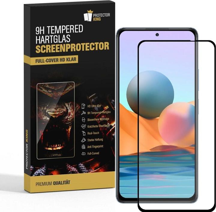 Produktbild Protectorking 1x echtes Tempered 9H Panzerhartglas 3D KLAR (1 Stück, Xiaomi Redmi Note 10)