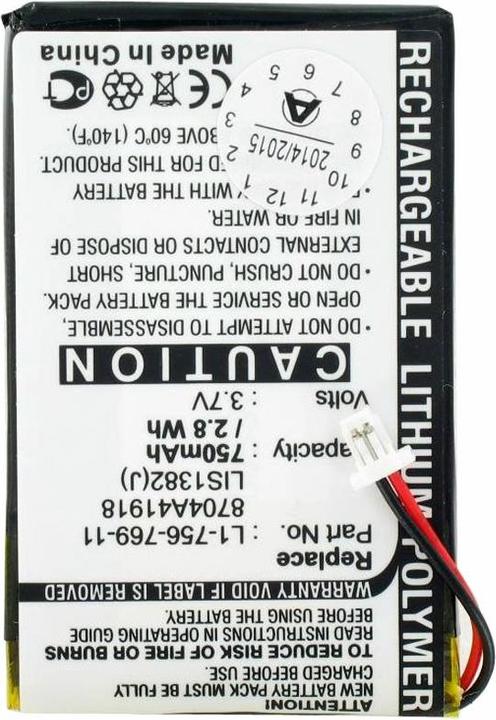 Actual product image Sony Battery PRS-500, PRS-505, PRS-700, PRSA-CL1 (Device specific, 750 mAh)