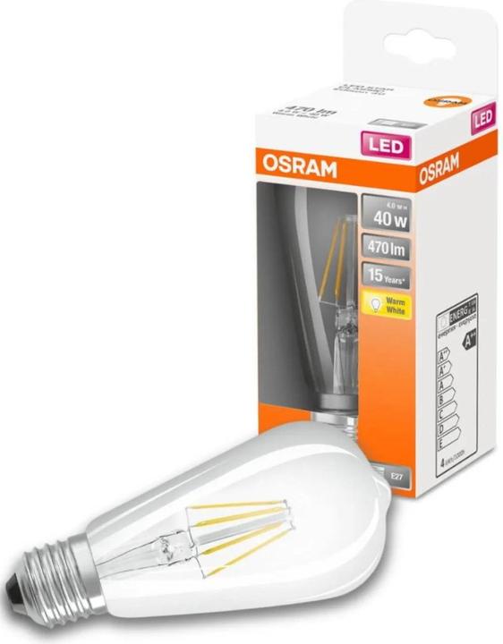 Actual product image Osram Led Retrofit Classic St (E27, 4 W, 470 lm, 1 x, E)