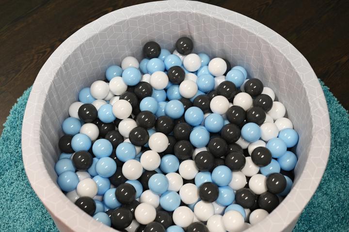 Immagine prodotto Knorrtoys Bällebad soft - "Grey" - 300 balls creme/grey/lightblue (ca. 6cm Durchmesser)