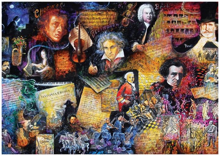 Immagine prodotto Heidi Cheese Line HeiDi Art Puzzle 260 pezzi 5031 Compositori classici famosi (260 pezzi)