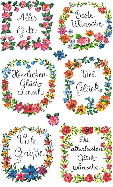 Actual product image Z-Design Sticker Blumen/Text